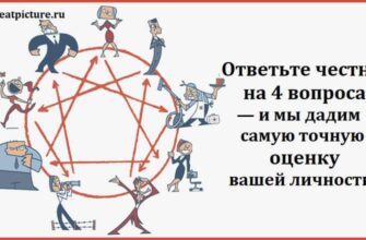 Ответьте честно на 4 вопроса — и получите самую точную оценку вашей личности!